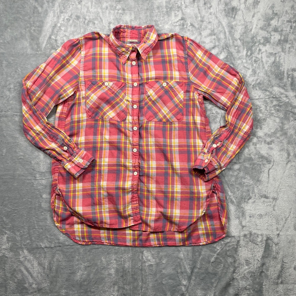 Denim & Supply Ralph Lauren Button Down Shirt Womens Pink Plaid RL Utility S
